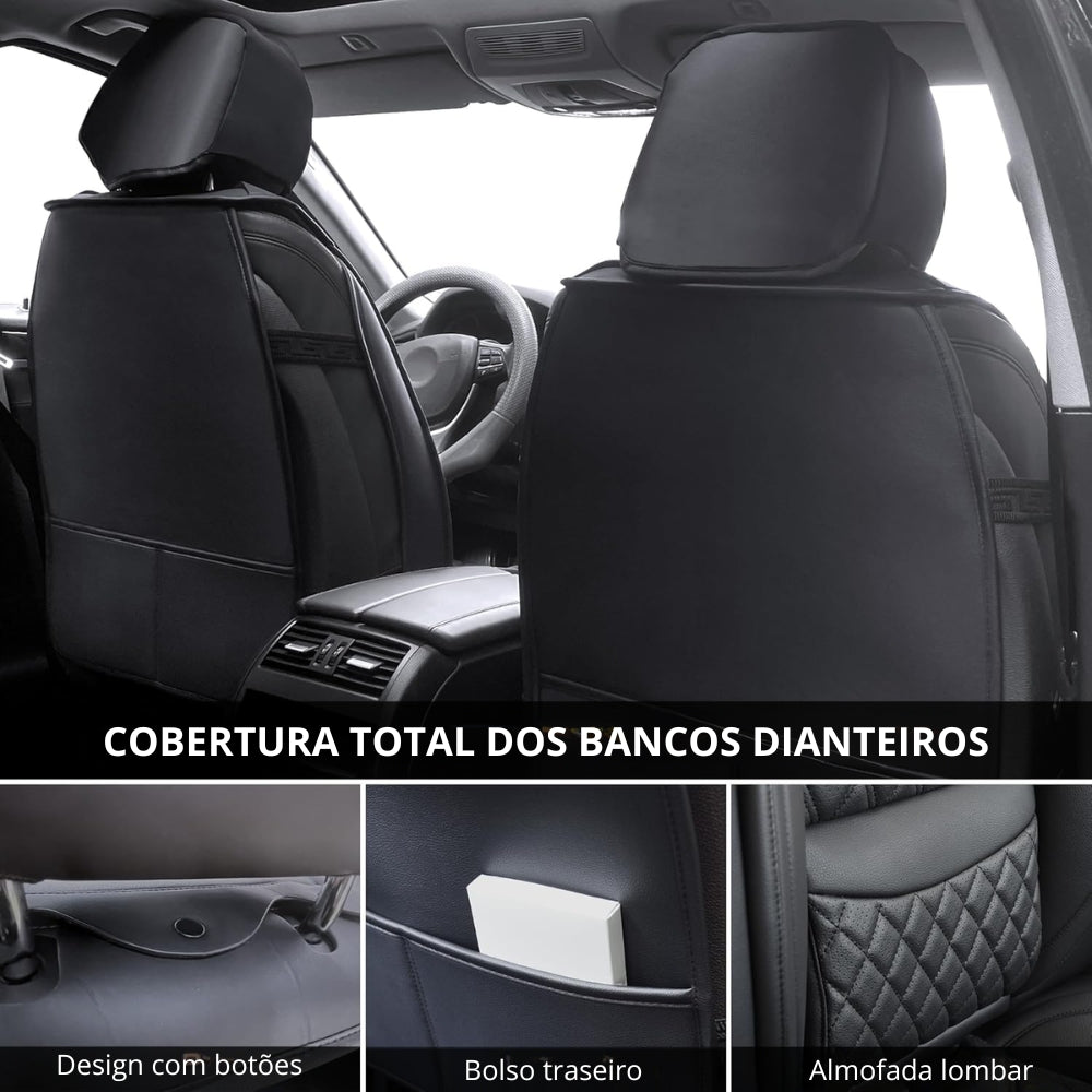 Capas de Bancos Premium | Bancos Dianteiros e Traseiros + Cabeceiras